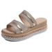 Women's Shoes Ladies' Large Size Rope Bottom Platform Thick Bottom Women's Sandals Buckle Wedge Heel Fish Mouth Women's SandalsGolden Shoes_vogvips.com