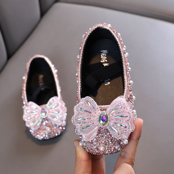 New Lady Baby Girls Girl Princess Diamond Single Shoe Shoes Dance Show Shoes_vogvips.com