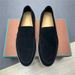 LP Genuine Leather Slip-On 25 New Casual White Sole Cowhide Black Loafers_vogvips.com