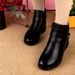 Soft Leather Fleece-Lined Warm Snow Boots Middle-Aged Elderly Women, Grandma's Shoes, Thickened Women's For Autumn And_vogvips.com