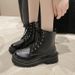 Martin For Women 2023 Autumn Winter New British Style Fleece Lined Thickened Fashion Thick Sole Motorcycle Snow Short_vogvips.com