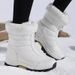 New Autumn And Winter High Top Plus Size Cotton Shoes For Women, Thickened Long Hair And Plush Insulation, Women's Midsole Snow Boots, Short Boots_vogvips.com