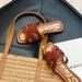 Women's Outdoor Slippers 2026 New Spring/summer Fashion Versatile Flat Slide Sandals For Beach Travel Lizard Pattern_vogvips.com