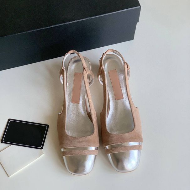 2025 New Mary Jane Women's Coarse Hollow Low Heel Splicing Color Fashion Elegant Temperament Single Shoes_vogvips.com