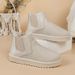 Foreign Trade Plus Size Women's Fleece-Lined Warm Snow European And American Style Slip-On Round Toe Fashion Boots With_vogvips.com