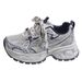 Mesh Breathable Patchwork Dad Shoes With Thick Soles, Versatile And Casual Sports Shoes, Retro Style Shoes_vogvips.com