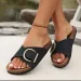 Designer 2025 New Fashion Flip Flops Beach Open Toe Flat Khaki Beige Black Plus Size Women Sandals_vogvips.com
