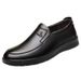 Business Casual Leather Shoes Men's Slip-On Anti-Slip Soft Bottom Breathable Round Toe Adult Footwear Comfortable_vogvips.com