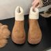 Thick-Soled Height-Increasing Snow Boots For Women, Fleece-Lined Style Short Boots, 2024 New Winter_vogvips.com