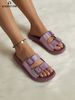 New Luofu Fashionable Women's Outdoor Double-Buckle Sandals, Thick-Soled Eva Material, Comfortable And Eco-Friendly_vogvips.com