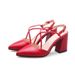 18-21 Spring And Autumn Pointed Toe Chunky High Heel Large Size Women's Shoes, Sizes 32-52, Cross-Border Products_vogvips.com
