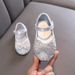 Girls Princess Square Mouth Rhinestone Bow Mesh Single Shoe Shoes_vogvips.com