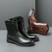 New Fashion Chelsea Boots Men's Brown Retro High-top Men's Boots European And American Fashion Boots British Gentleman Leather Boots_vogvips.com