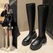 Female Knight 2025m White Elastic Slim Thick Sole High Tube Short Over-the-Knee Long Boots_vogvips.com