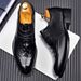 Euro Step First Layer Cowhide Crocodile Pattern Brogue Lace-Up Business Formal Men's Genuine Leather British Casual Wedding Shoes_vogvips.com