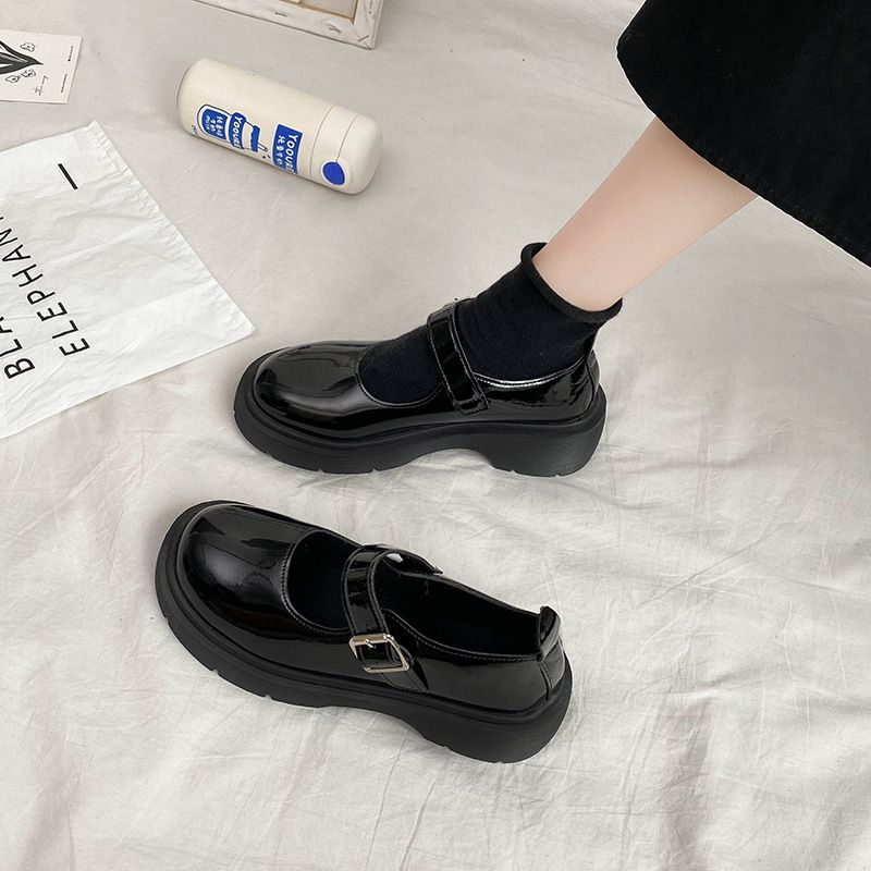 Mary Jane Leather Shoes, Retro Thick-soled Height-increasing Loafers For Women, 2026 New Casual Fashion Versatile_vogvips.com