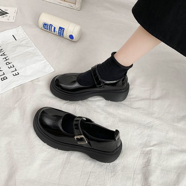 Mary Jane Leather Shoes, Retro Thick-soled Height-increasing Loafers For Women, 2026 New Casual Fashion Versatile_vogvips.com