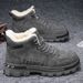 European Warm Series Snow Winter 2025 New Thickened Fleece Cold-Proof Warm Cotton Shoes Men's Martin Boots_vogvips.com