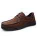 Men's Shoes Outdoor Tooling Shoes Handmade Casual Shoes Low-top Leather Frosted Leather Shoes Lace-up Shoes_vogvips.com