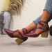 Women’s Shoes Rhinestones Large Size Fashion High Heel Sandals Thick Heel Pointed Toe Retro Belt Buckle Hollow Single Shoes_vogvips.com