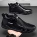 Men's High-Top Casual Work Boots - Durable Outdoor Hiking Shoes With Side Zipper, Breathable & Comfortable For All Seasons_vogvips.com