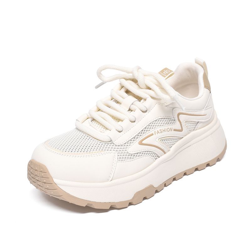 Breathable White Thick Sole Dad Comfortable Casual Travel Shoes Women's Physical Special Training_vogvips.com