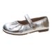 French Evening Mary Jane Children's 2025 Spring/Summer New Style Flat Bottom Wrinkle One Word Belt Shallow Mouth Grandma_vogvips.com