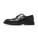 Euro Step 2025 Spring And Autumn New Solid Color Heel British Style Low Top Black Casual Thick Sole Brogue Business Shoes 6151-Q_vogvips.com