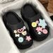 Dopamine-enhancing croc shoes platform women summer outside wear cute non-slip beach sandals wrapped head half slipper holiday_vogvips.com