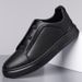 New British Style Men's Leather Loafers, Slip-on, Soft-soled, Soft-upper, Short Casual Style_vogvips.com