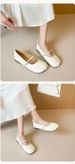French Silver Flat-soled Single Shoes Women's Summer Pig's Trotters Split-toed Shoes With Skirts Mary Jane Shoes_vogvips.com