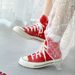 Putian 1970s Canvas Shoes Campus High Top Unisex Student Classic Blue Sole Versatile Sneakers One Size Larger_vogvips.com
