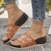 Women's Shoes Casual Wedge Heel Flower Shoes Beach Vacation Sandals Women Summer Seaside Outdoor Wear Slippers_vogvips.com
