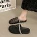 Knitted Toe-up Slippers For Women, New Summer Style In 2026, Thick Sole, Breathable And Cool._vogvips.com