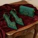 Women's Shoe & Bag Set – Crystal Buckle Pointed-Toe Pumps With Satin-Like Fabric (Elegant Matching Combo)_vogvips.com