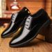 Premium Formal Oxford Shoes For Men - Waterproof PU Leather Business Dress Shoes With Classic Pointed Toe & Lace-Up Closure_vogvips.com