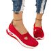 Women's 2025 Spring/summer Cross-border Large Size Women's Slip-on Fly-knit Mesh Shoes, Mom's Shoes_vogvips.com