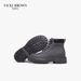 VICKI BROWN Men's Genuine Leather Platform Combat Boots, Soft Padded Insole Comfort Non-Slip Lug Sole Casual Outdoor Ankle Work Boot_vogvips.com