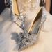 Bride Main Dress Princess Crystal Women Wedding Rhinestone High Heels Stiletto Single Shoes Brilliant_vogvips.com