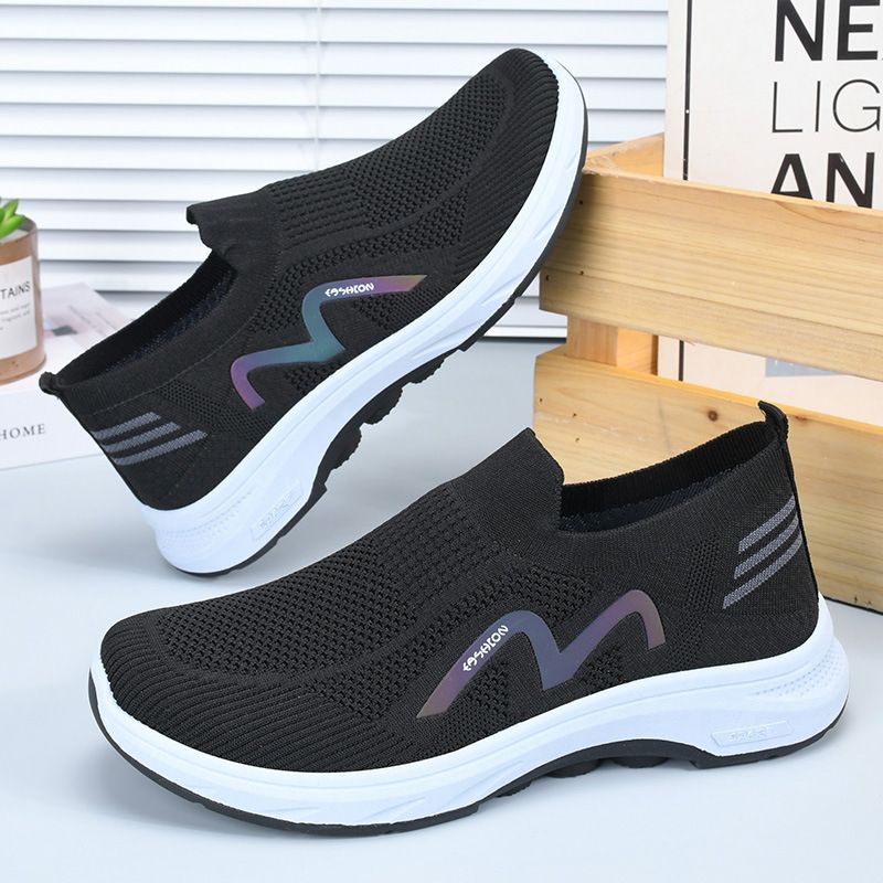 Casual Spring And Autumn New Old Beijing Cloth Soft Sole Slip-On Men's Fashionable Lightweight Comfortable Walking Shoes_vogvips.com
