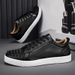 Men's Shoes Red Bottom Rivet Casual Shoes Simple Social Guy Sneakers Fashionable Trend Real Microfiber Leather Shoes White Shoes_vogvips.com