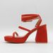 New Style Women's Outdoor Wear, Stylish Striped High-heeled Sandals With Chunky Heels For Women, Summer Fashion_vogvips.com