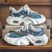 Men's Trendy Breathable Denim Running Dad Shoes, Air Cushion Shock-absorbing Thick Soled Sports Shoes_vogvips.com