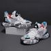 2025 Fashion Men Platform Breathable Comfortable Sport Chunky Knitting Mesh Casual Shoes White Sneakers_vogvips.com