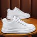 Spring New Breathable, Waterproof, And Anti Slip Men's Korean Versatile Black Leather Casual Board Trendy Shoes_vogvips.com