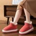 Thick-Soled Snow Boots Women, Winter New Style, Fleece-Lined, Thickened, Warm, Closed-Back, Cotton Slippers, Suitable_vogvips.com