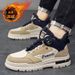 European Warm Series Fleece-Lined Thickened Martin Boots Winter New Style Personality Knob Lace-Up Leather Surface Cold-Proof Warm_vogvips.com
