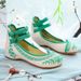 Blue White Porcelain Embroidered Cloth For Women, Spring And Autumn Casual Shoes With Double Buckle Retro Shallow Design_vogvips.com
