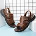Men’s Shoes New Top Layer Cowhide Men's Sandals Men's Genuine Leather Beach Shoes Casual Men's Shoes Slippers_vogvips.com