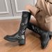 British Style Thick-Soled High For Women 2024 Autumn Winter New Buckle Over-the-Knee Long Personality Knight Boots_vogvips.com